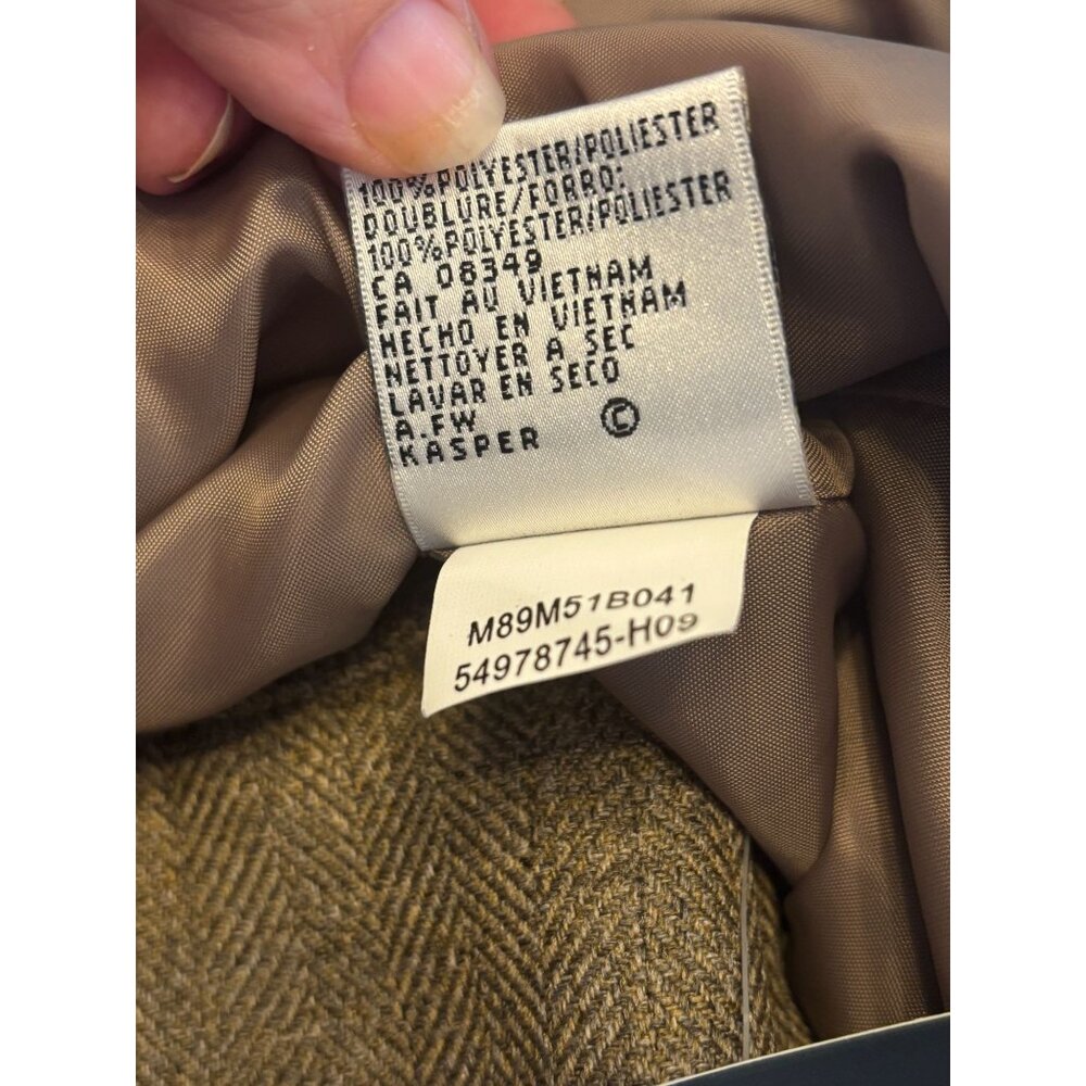 Le Suit Taupe Pant Suit Set Leopard Scarf Womens Size 14 Lush Valley 2 Piece NWT - Picture 11 of 16